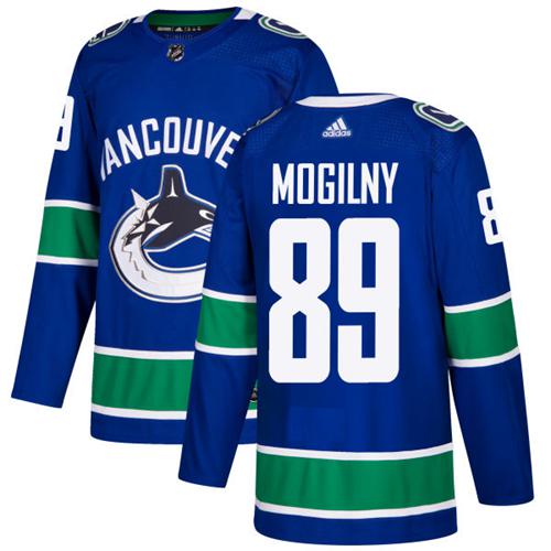 Adidas Men Vancouver Canucks #89 Alexander Mogilny Blue Home Authentic Stitched NHL Jersey